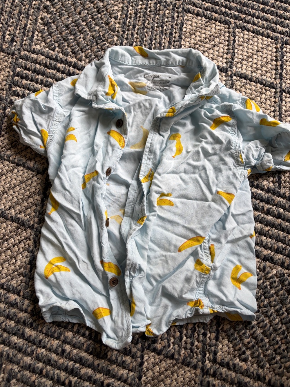 Cat & Jack Banana Button Up Tee